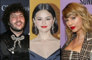 （左から）ベニー・ブランコ、セレーナ・ゴメス、テイラー・スウィフト