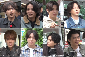 12月9日放送『タイムレスマン』より（上段左から）佐藤勝利、菊池風磨、松島聡、寺西拓人、（下段左から）原嘉孝、橋本将生、猪俣周杜、篠塚大輝