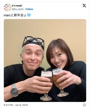 【写真】globe・KEIKO、マーク・パンサーと新年会で仲良し2ショ「変わらない美しさに驚きます」