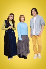 テレビアニメ『ハニーレモンソーダ』インタビューより（左から）根本京里、市ノ瀬加那、矢野奨吾