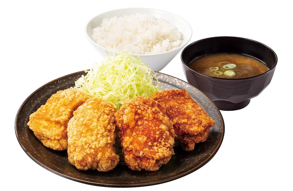 2025.1.22旨辛ガーリックからあげと豚キムチ定食