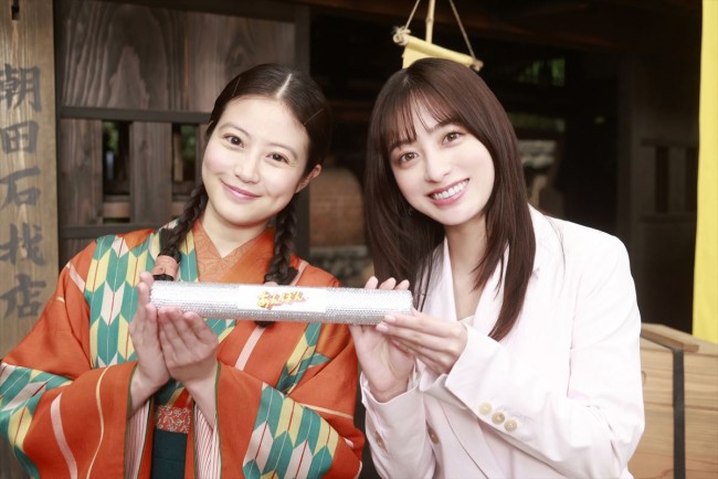 連続テレビ小説『おむすび』『あんぱん』バトンタッチセレモニーに参加した(左から)今田美桜、橋本環奈