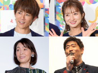（左上から時計回りで）杉浦太陽、辻希美、原口あきまさ、財前直見