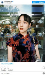 のんのチャイナドレス姿がかわいい　※「のん」インスタグラム