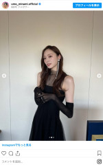 梅澤美波、凛とした黒ドレス姿で“音楽の力”を実感　※「梅澤美波」インスタグラム