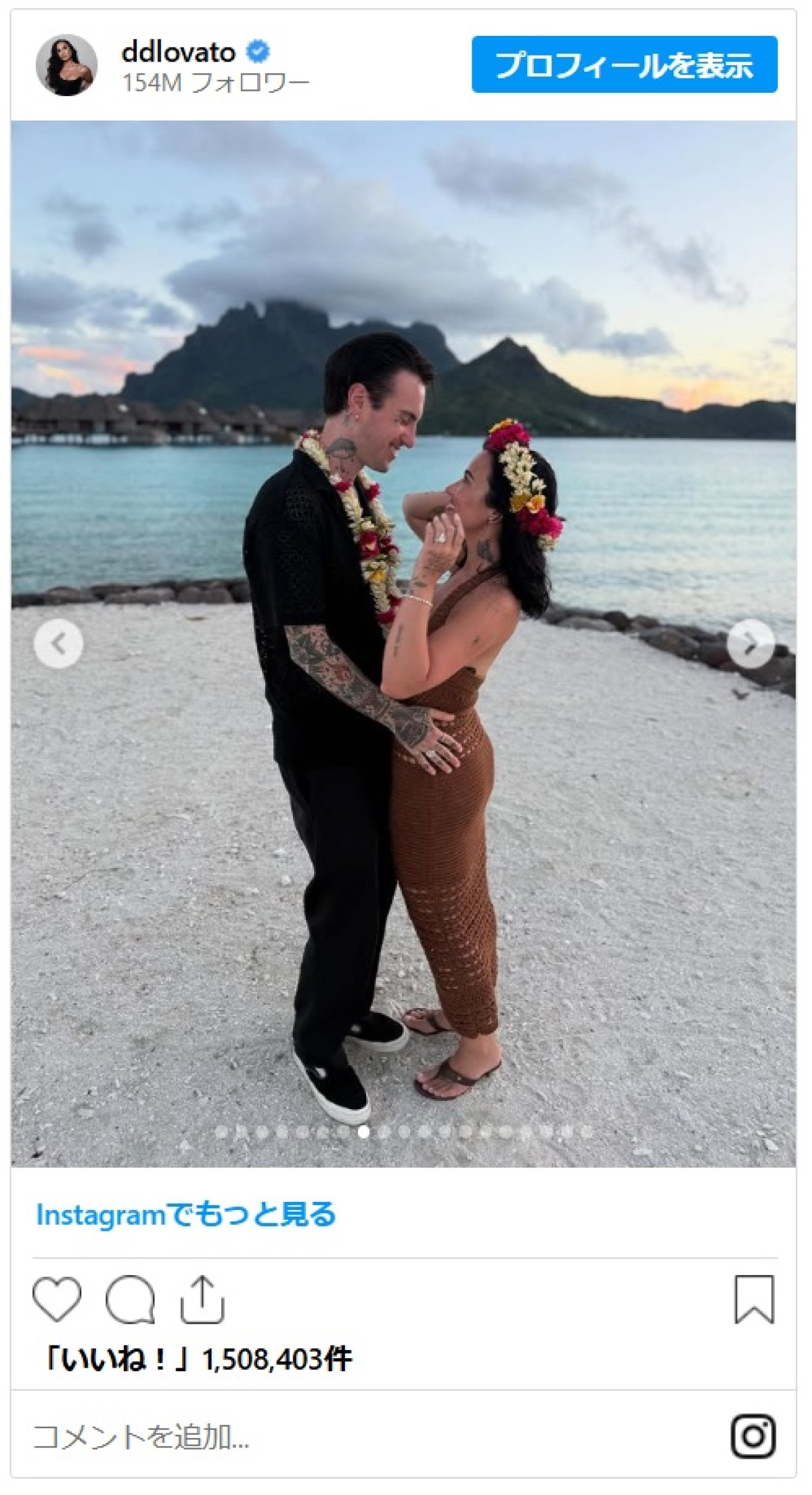デミ・ロヴァートがロマンチックなハネムーン写真公開