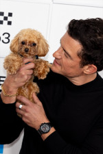 オーランド・ブルーム、トライベッカ映画祭に愛犬と登場