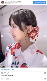 浴衣姿が美しい櫻坂46・中嶋優月　※「中嶋優月」インスタグラム