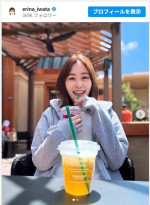 岩田絵里奈アナのかわいい夏ショット　※「岩田絵里奈」インスタグラム