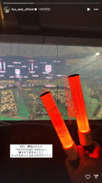 櫻坂46東京ドームライブに参戦した乃木坂46・佐藤璃果　※「佐藤璃果」インスタグラム