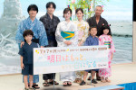 ドラマ『明日はもっと、いい日になる』制作発表会見に出席した（後列左から）風間俊介、林遣都、福原遥、生田絵梨花、柳葉敏郎、（前列左から）市野叶、二ノ宮陸登、吉田萌果