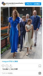 キャサリン妃、ウィリアム皇太子や子どもたちとウィンブルドン選手権を観戦※「The Prince and Princess of Wales」インスタグラム