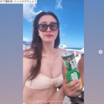 木下優樹菜、水着姿　※「木下優樹菜」インスタグラム