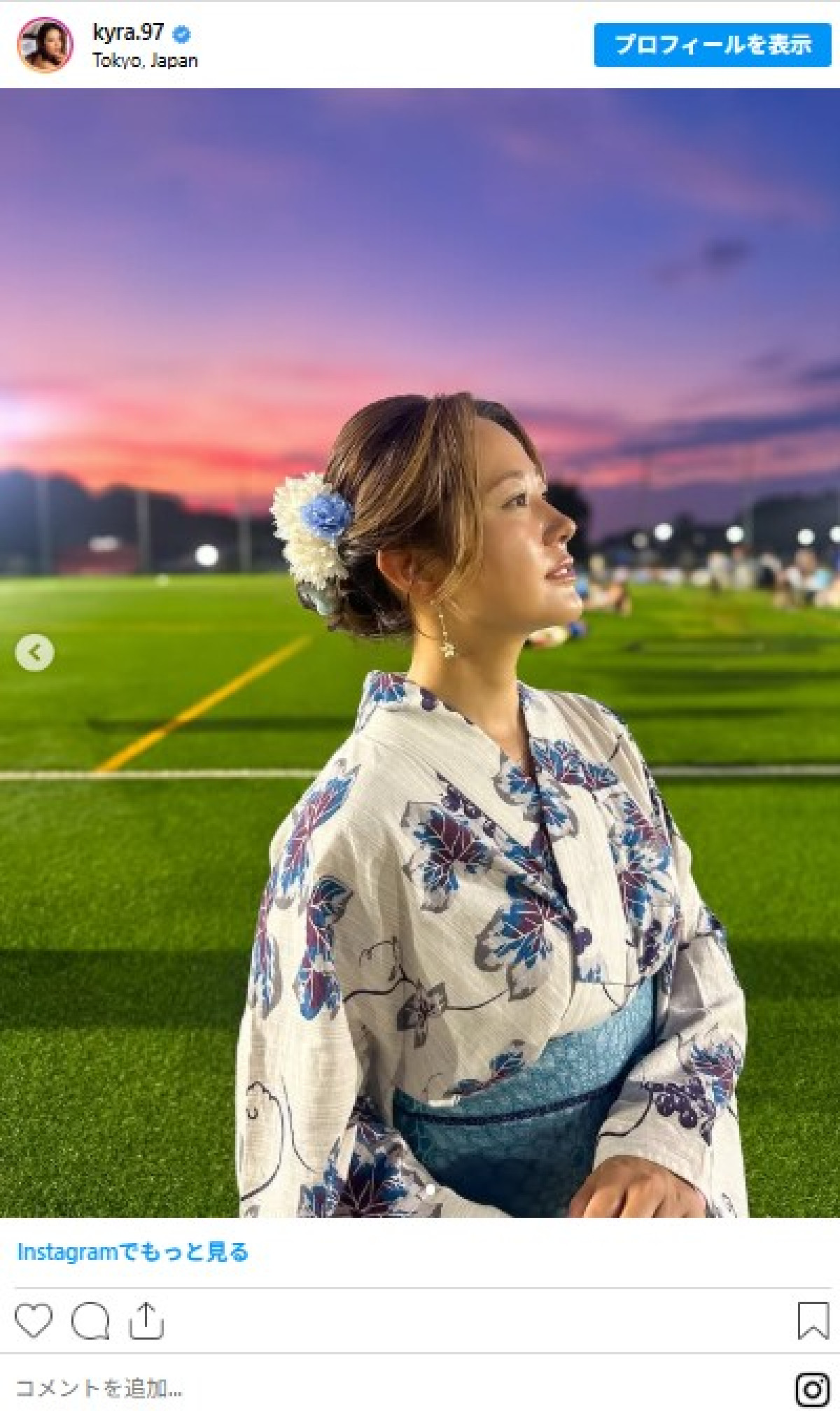 美女プロボディボーダー27歳、浴衣姿に絶賛の嵐「相変わらず美しい」