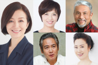 映画『キリコのタクト～YELL～』（上段左より）主演・鈴木京香、共演の榊原郁恵、小西博之、（下段左から）宅麻伸、名取裕子