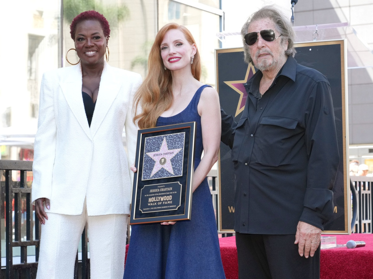 ジェシカ・チャステインの「ハリウッドの殿堂入り」式典にヴィオラ・デイヴィスとオクタヴィア・スペンサーが駆けつける