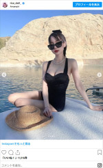 中村里砂、水着姿　※「中村里砂」インスタグラム