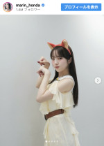 本田真凜、キツネ耳＆キュートなポーズを披露　※「本田真凜」インスタグラム