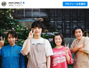 （左から）吉岡里帆、岡山天音、森七菜、吉村界人　※「森七菜」インスタグラム