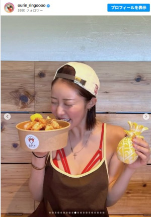 夏を満喫中の王林　※「王林」インスタグラム