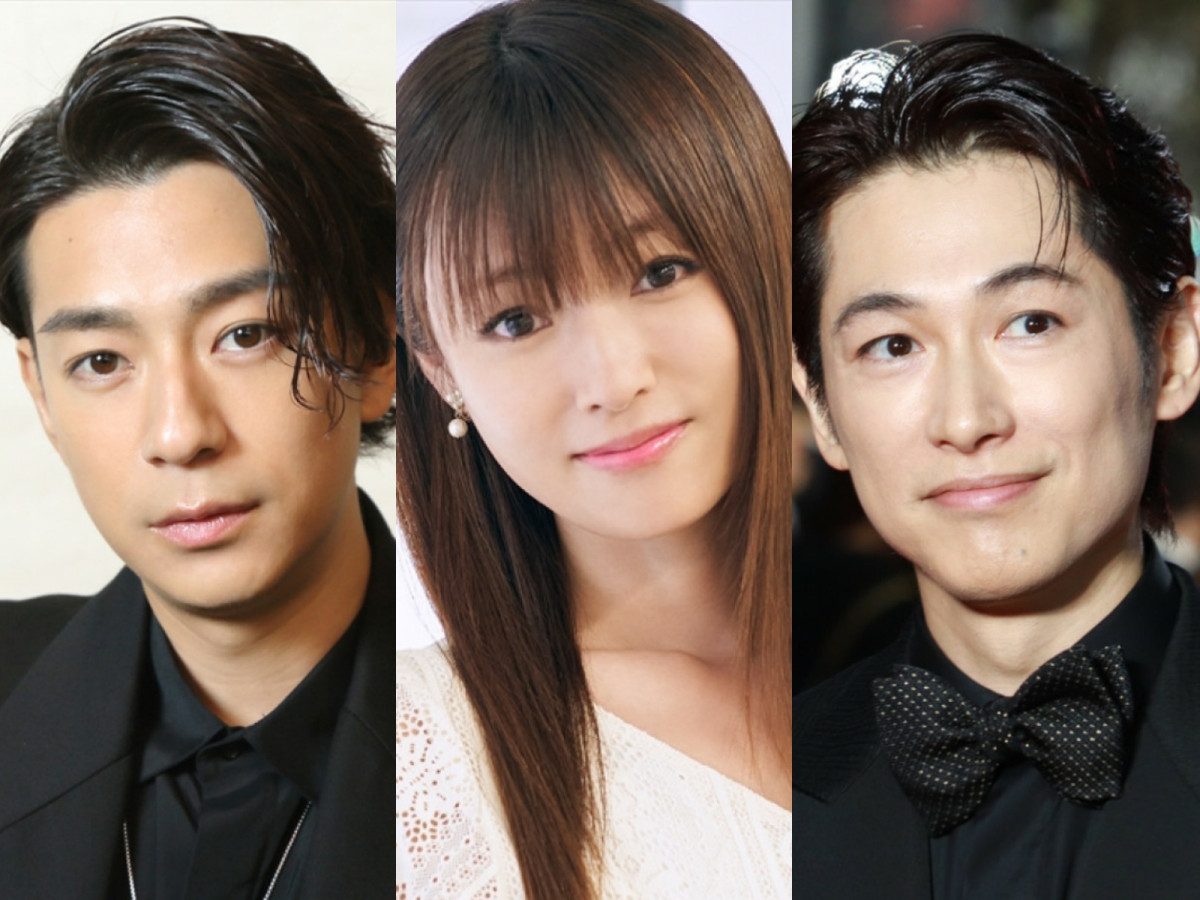 （左から）三浦翔平、深田恭子、ディーン・フジオカ