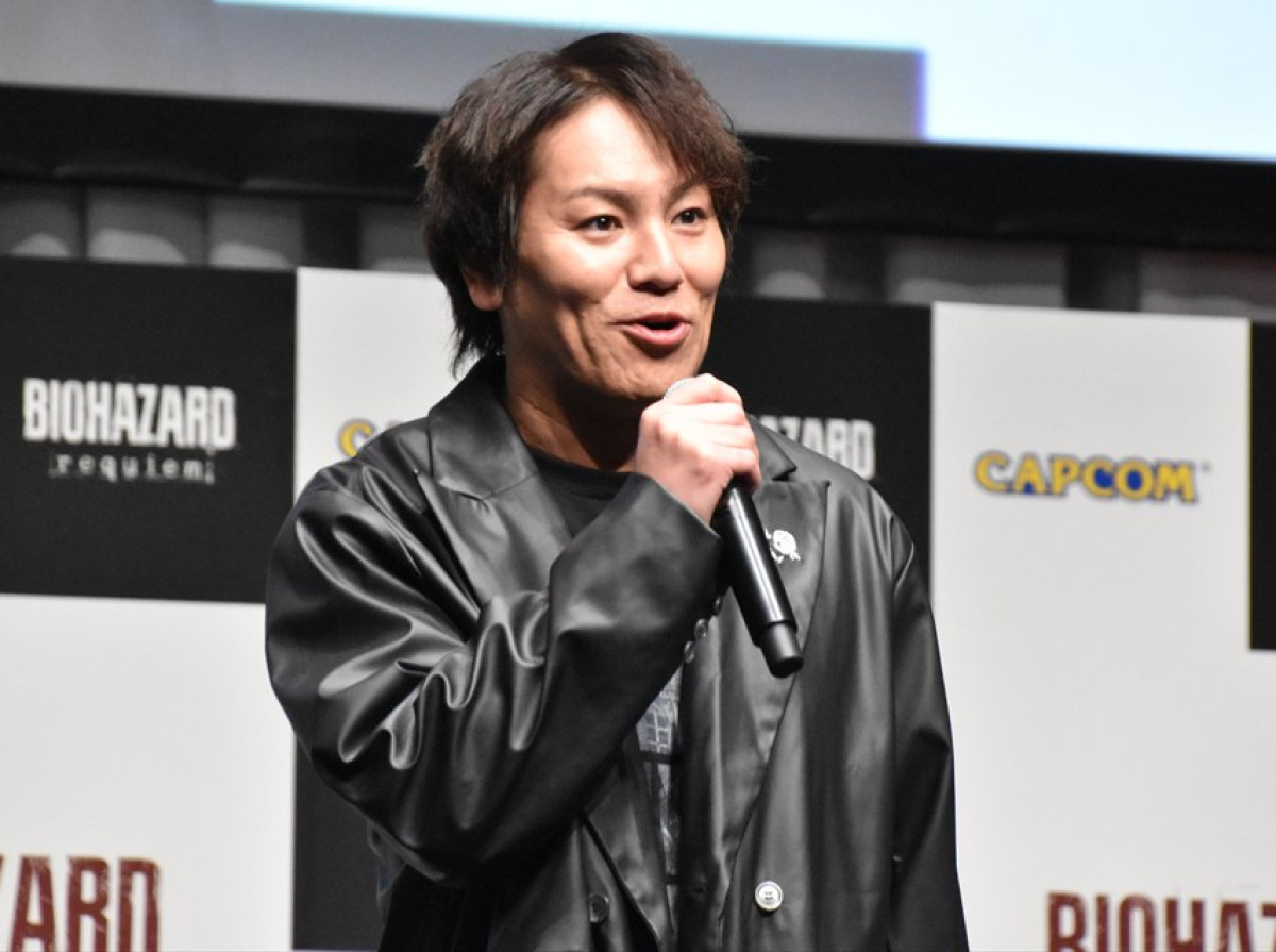 『バイオハザードレクイエム』完成披露発表会に出席した狩野英孝