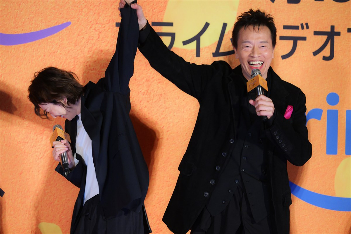 米倉涼子、『エンジェルフライトTHE MOVIE』イベントに登場　遠藤憲一の言葉に瞳を潤ませる