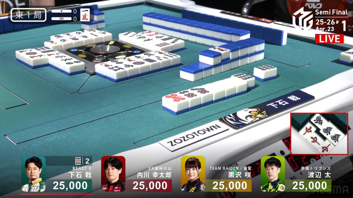 【Mリーグ】記録的ハイパー高打点バトルぼっ発　親の役満・大三元VS三倍満12000オール!!