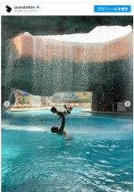 子どもたちとの豪華バカンス写真を公開　※「ジェイソン・ステイサム」Instagram