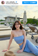 阿部なつき、宮古島でのオフショット　※「阿部なつき」Instagram