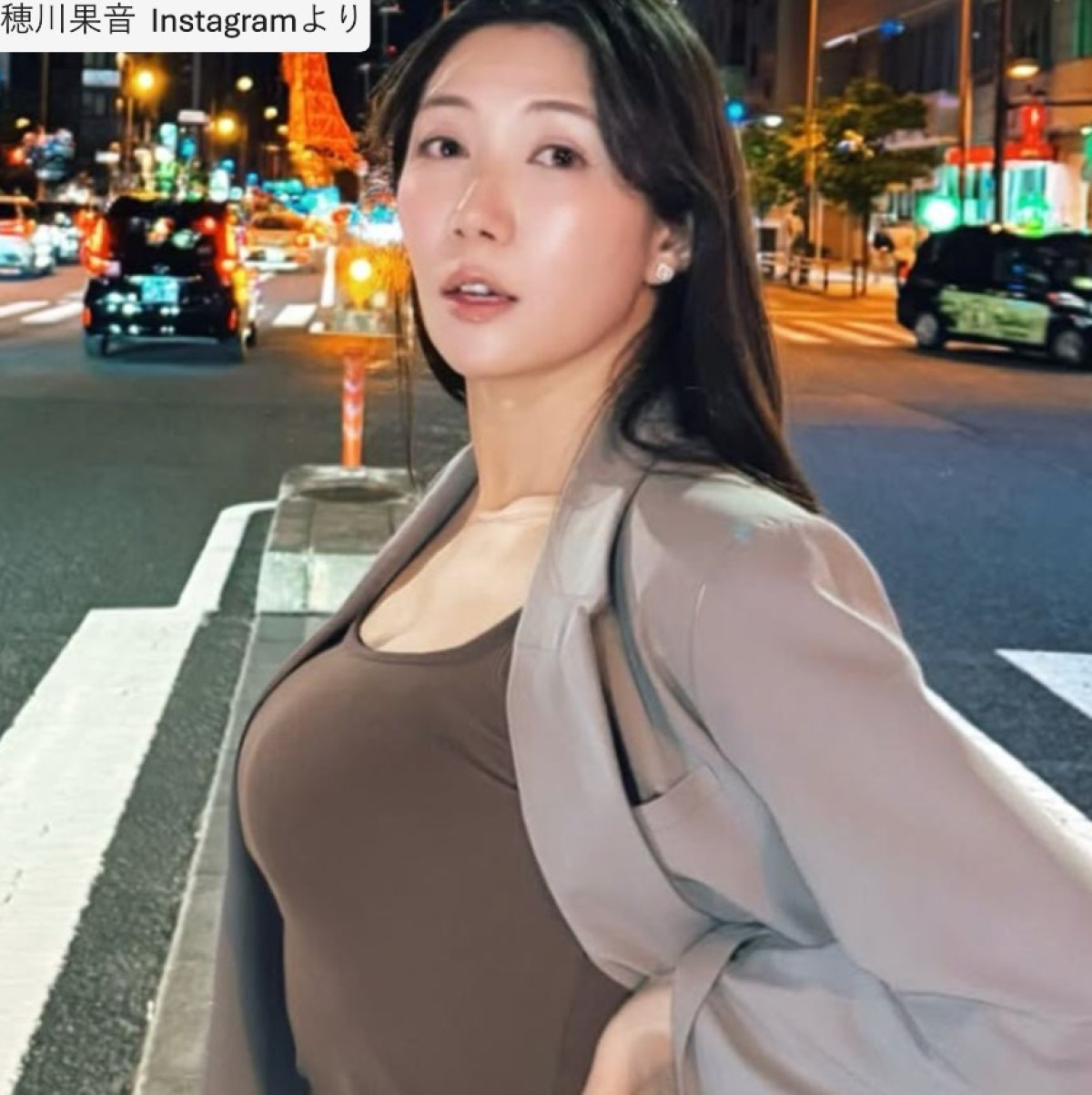 穂川果音、ソロショット　※「穂川果音」Instagram