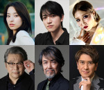 CINEMATIC STAGE『GINZA MIGHTY GUY』に出演する（上段左から）朝木茉永、松村優、MIKU、（下段左から）三上市朗、石坂勇、川崎麻世