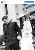 カラム・ターナーと結婚式を挙げたデュア・リパ　※「デュア・リパ」Instagram