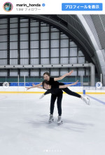 本田真凜、誕生日を迎えた妹・本田望結との2ショット　※「本田真凜」Instagram