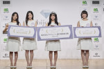 「bijoux 新人発掘オーディション 2026 supported by KeyHolder Group／サイバーエージェントグループ」受賞者　左から橋本珠里（審査員特別賞）、矢澤薫奈（審査員特別賞）、手島柚葉（グランプリ）、猪狩小晴（藤井道人賞）