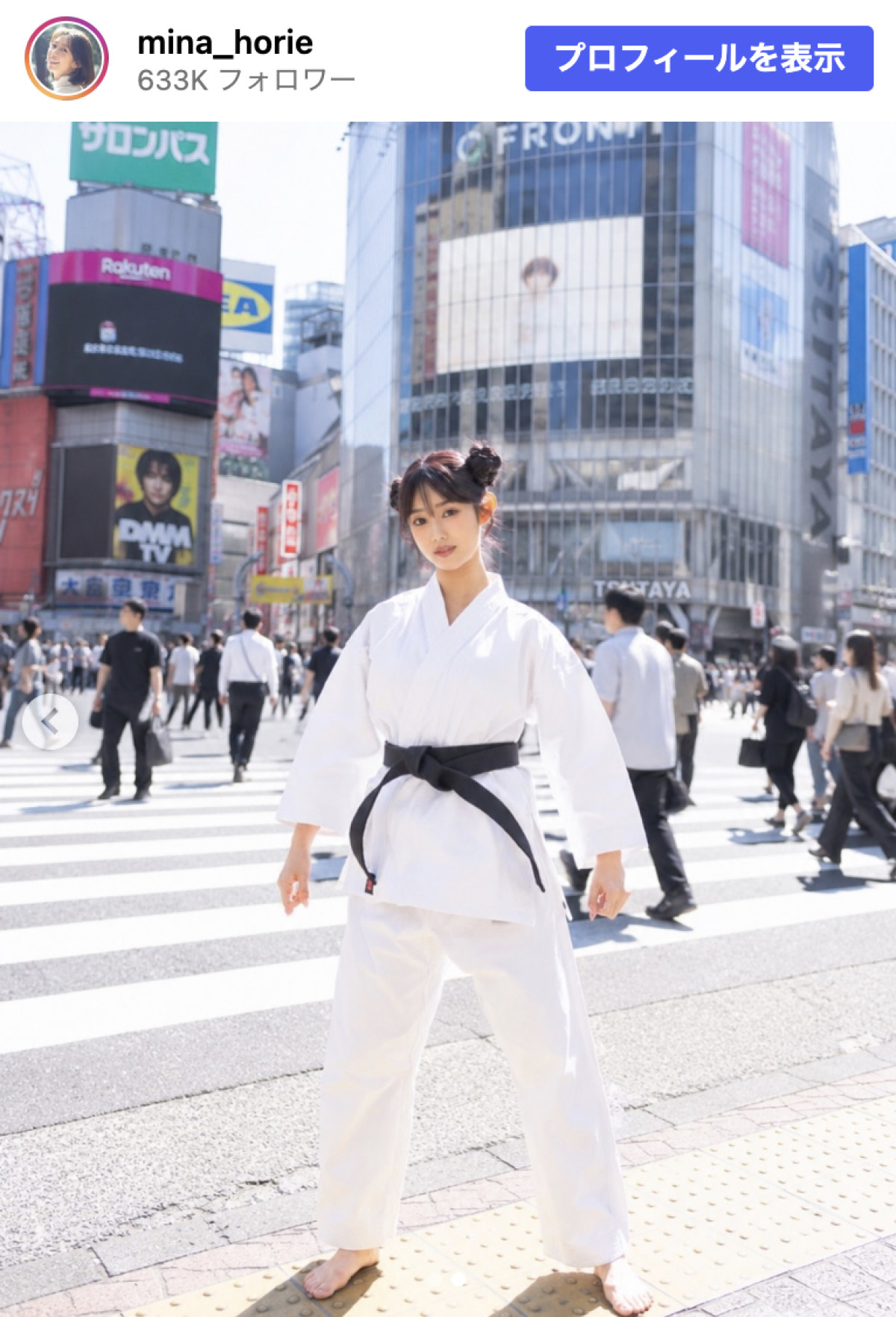 “日本一強い女子アナ”堀江聖夏、ミニスカセーラー服でハイキック！　33歳誕生日を報告