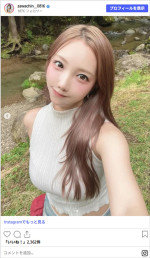 糸リフトをしたざわちん　※「ざわちん」Instagram