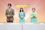 ドラマ『まめとむぎ』記者会見に出席した（左から）濱尾ノリタカ、齋藤飛鳥、富田望生
