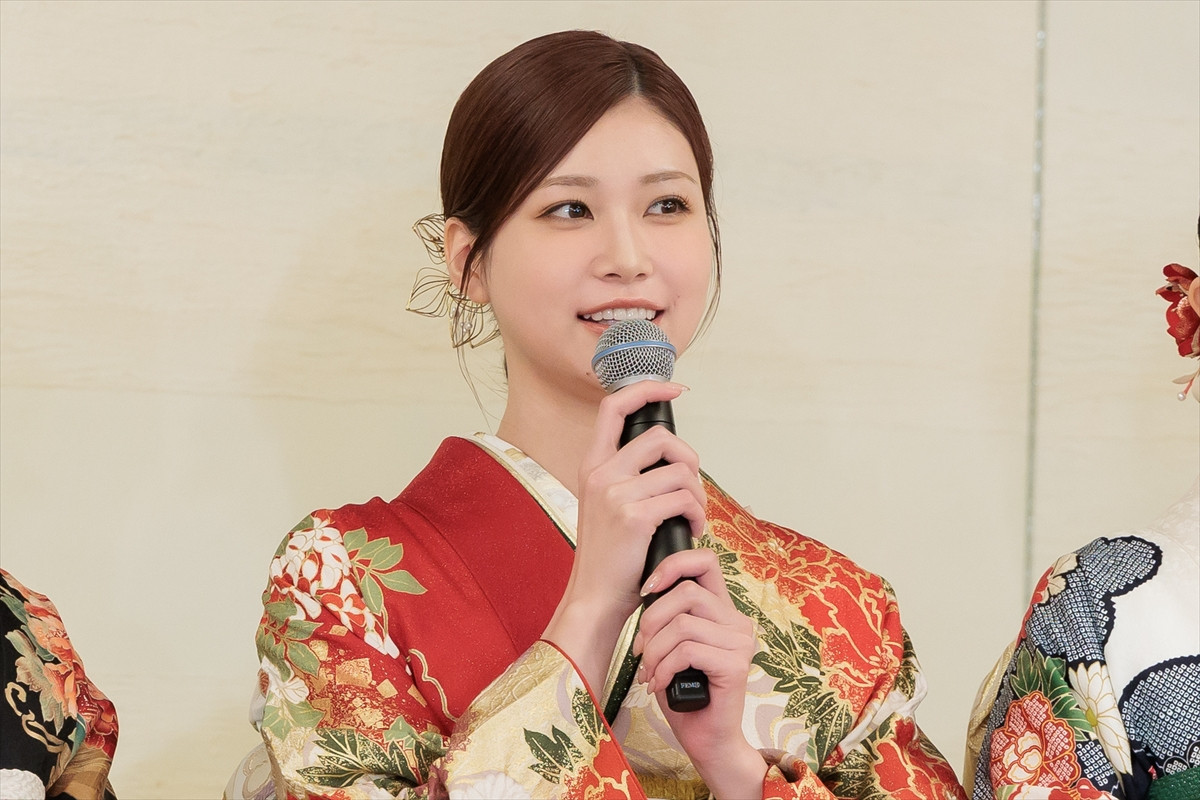 生見愛瑠「『見ない日ないね』と言われる人になりたい」　高石あかり、上坂樹里らエイベックス所属タレントと晴れ着お披露目