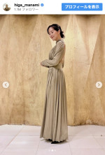 比嘉愛美、シースルードレス姿を披露　※「比嘉愛美」インスタグラム