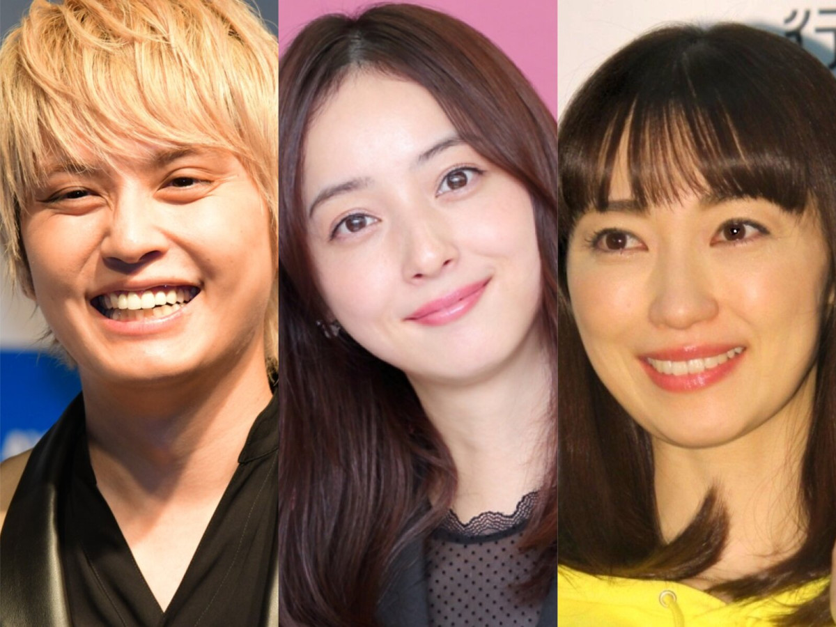 （左から）手越祐也、佐々木希、飯田圭織