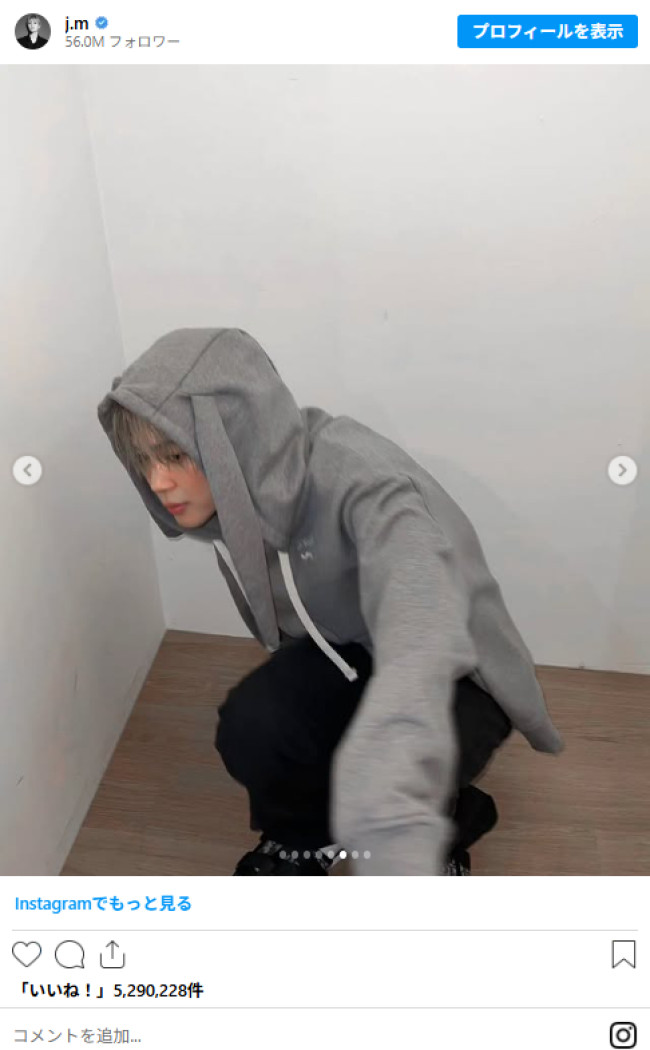 写真）BTS ジミンの魅力あふれるギャップにファンもん絶！ “うさ耳”姿