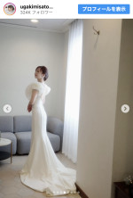 宇垣美里、美しすぎるウエディングドレス姿を披露　※「宇垣美里マネージャー」インスタグラム