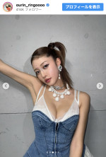 王林、キュートなミニスカワンピ姿を披露　※「王林」インスタグラム