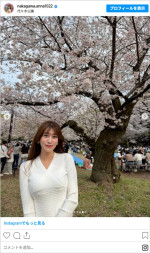 中川安奈、満開の桜と共演　NHK退職1周年を振り返る　※「中川安奈」Instagram