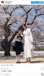 得丸あゆみ、年長さんになった息子と2ショット　※「得丸あゆみ」Instagram