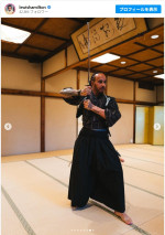 島口哲朗の道場を訪れたルイス・ハミルトン　※「ルイス・ハミルトン」Instagram