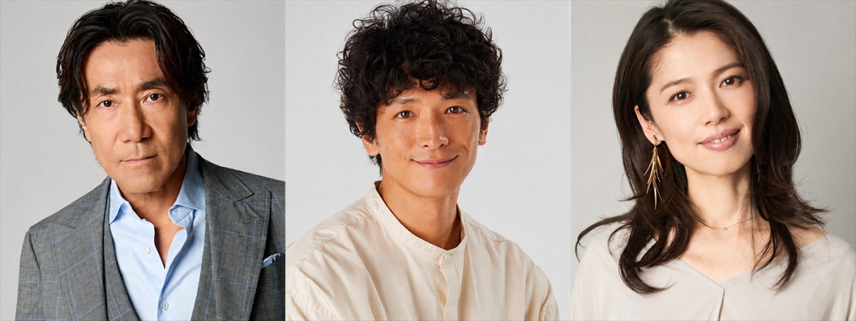 PRIME VINsTAGE『ジャコメッティのように』に出演する（左から）岸谷五朗、渡部豪太、純名里沙