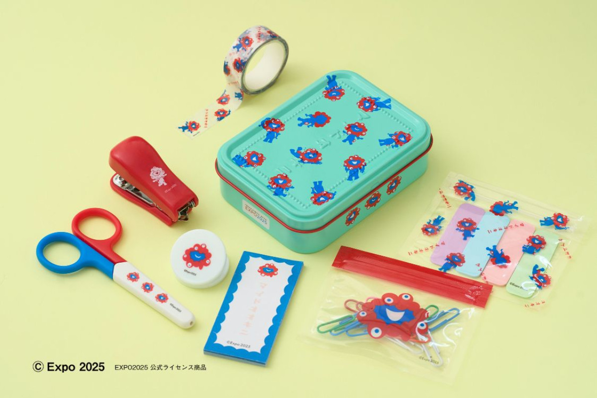 “ミャクミャクの文具缶付きBOOK”6.3発売! 大阪・関西万博で完売続出「マイドオオキニ缶」とコラボ