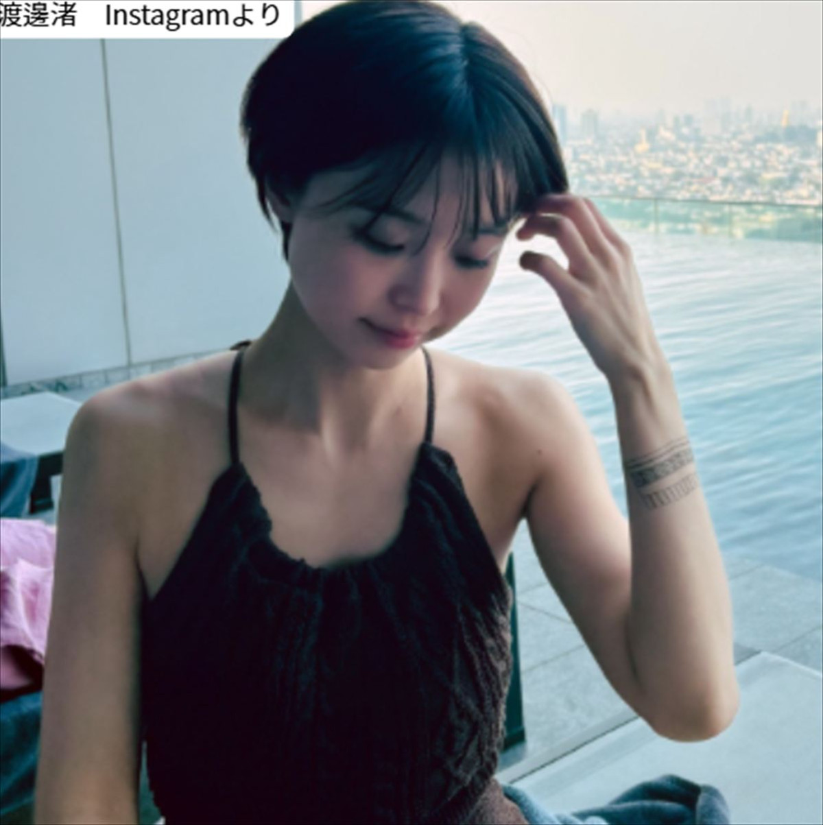 渡邊渚、ソロショット　※「渡邊渚」Instagramより